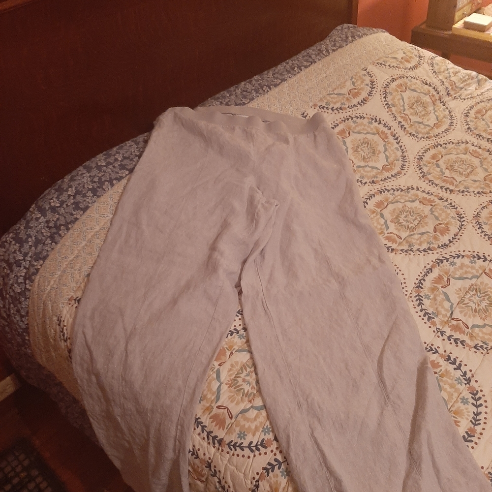 J jill pure linen wide leg pants